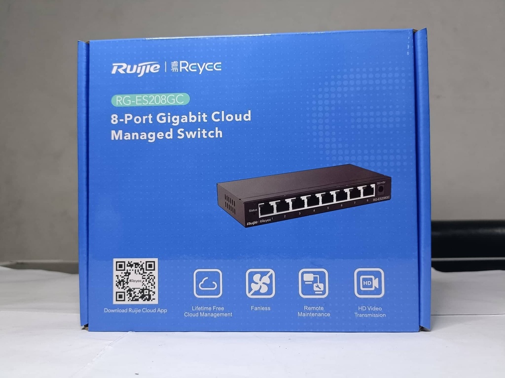 Switch Ruije administrable 8Puertos  Gigabit 16Gbps/(bit/s) 120W Capa 2