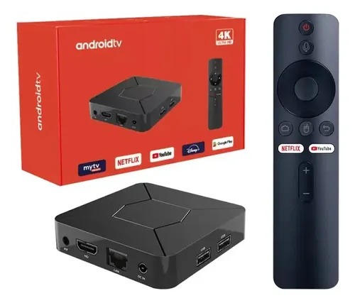 Caja androidTv 4K Dram: 2Gb Flash : 8GB