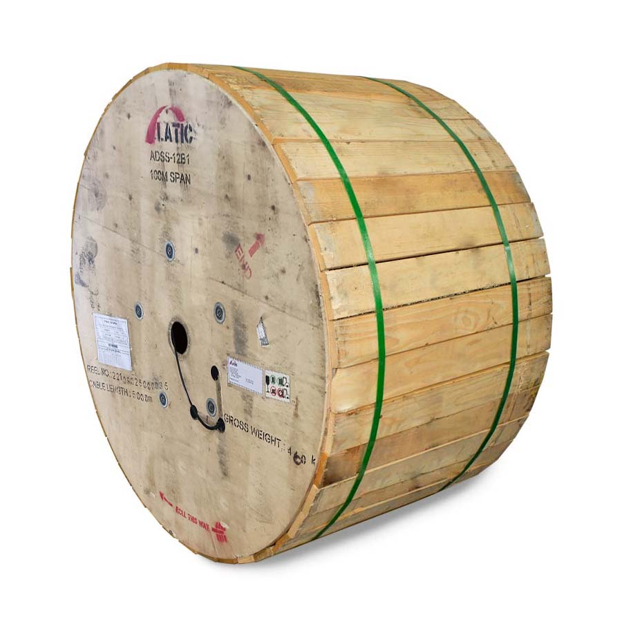 Fibra Adss de 12Hilos Spam 100Mt G652d 1Chaqueta Fiberhome carrete 4Km