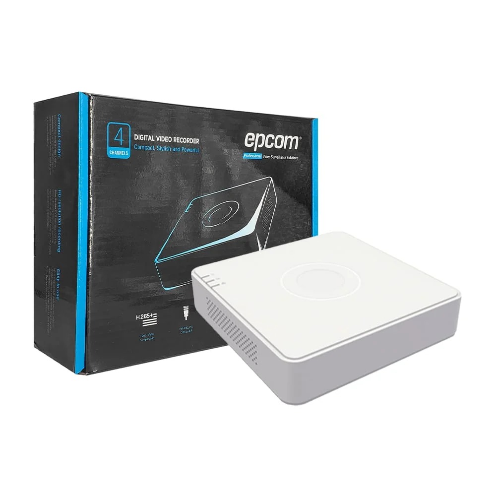 DVR 4 Canales TurboHD + 2 CH IP / 2Mg (1080p) Lite / Acusense Lite/Audio por Coaxitron / 1 Bahía DD / H.265+ / Salida de Vídeo Full HD