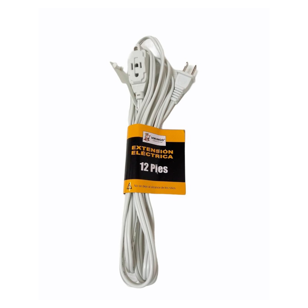 Extension Electrica Vikingo de 12Ft Blanca
