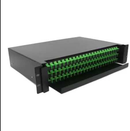 Odf/ organizador de fibra optica 72 hilos para rack con uniones sc/apc completo