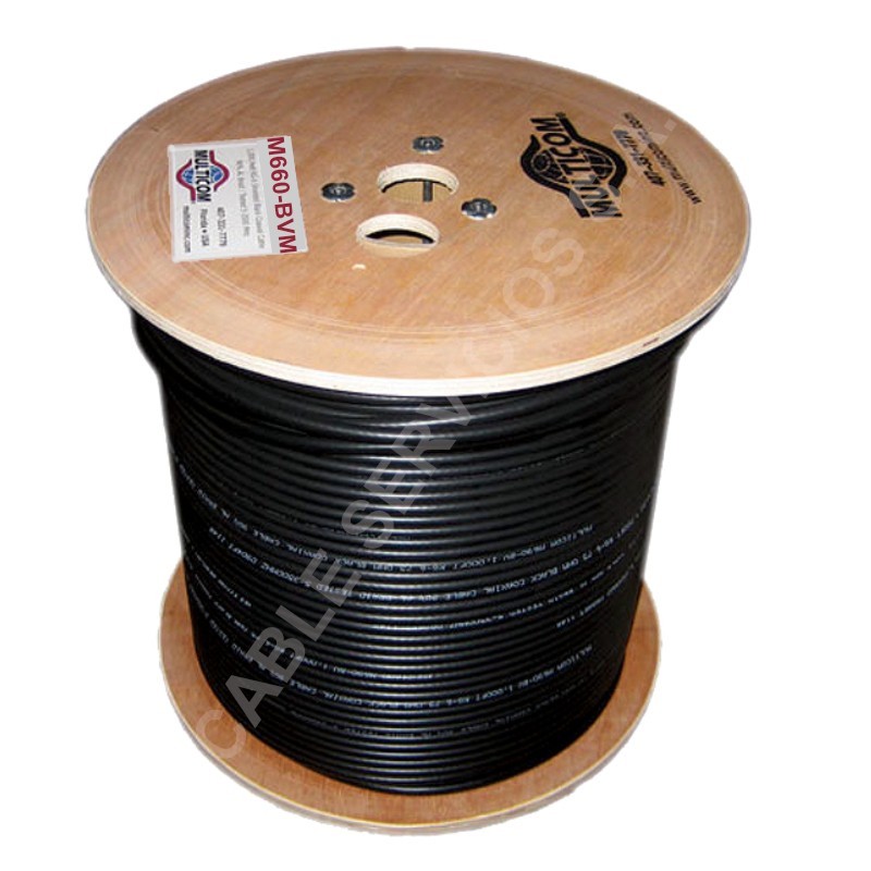 Cable coaxial Rg-6 al 90% con mensajero