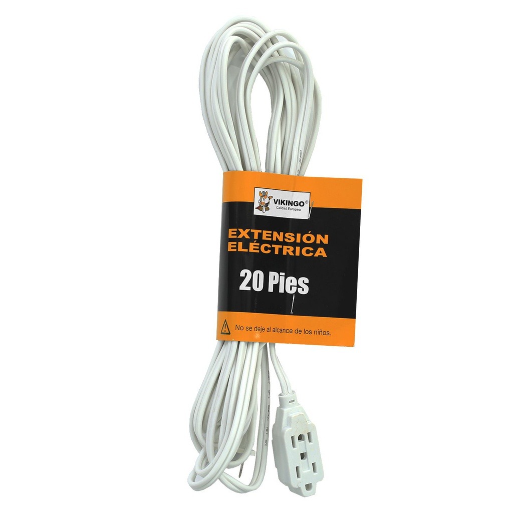 Extension Electricas Vikingo de 20Ft Blanca
