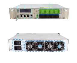 EDFA con WDM de 32X23db con doble entreda optica, y doble fuente de poder 120/v 