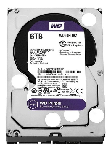 [WD64PURZ] DISCO DURO HDD DE 6 TERA