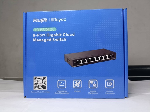 [RGES208GC] Switch Ruije administrable 8Puertos  Gigabit 16Gbps/(bit/s) 120W Capa 2