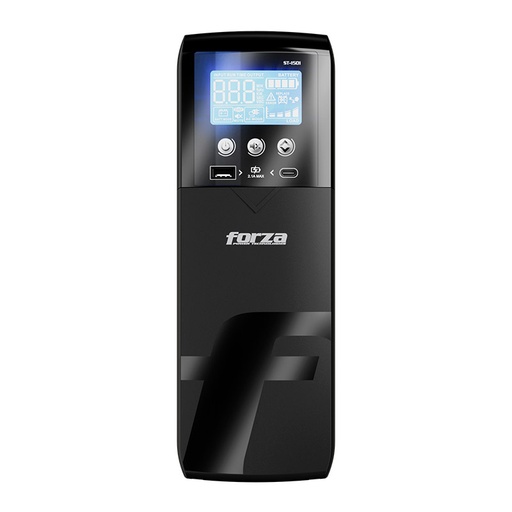 [UPS 1500/900w Forza] Smart UPS 1500VA/900W Slim Tower, 10 outlets, pantalla LCD, Charging USB, Software-120V Marca FORZA