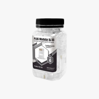 [SK-CTCAT6] Conector Linkedpro RJ-45 Cat6 bote de 100 Und