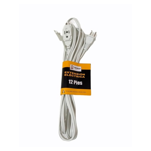 [Extension de 12Ft] Extension Electrica Vikingo de 12Ft Blanca