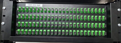 [ODF/FO 96P] Odf/ organizador de fibra optica 96 hilos para rack con uniones sc/apc completo