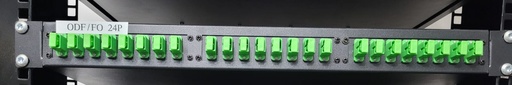 [ODF/FO 24P] Odf/ organizador de fibra optica 24 hilos para rack con uniones sc/apc completo